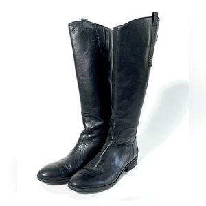 Sam Edelman black leather knee-high riding boots in size 9